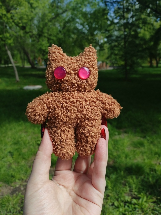Кудрявый котик-наггетс,брелок